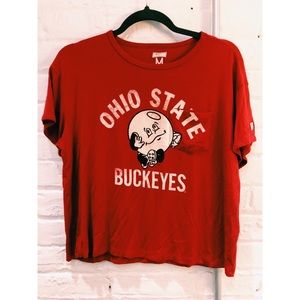 Ohio State Buckeyes Vintage Design Crop Tee